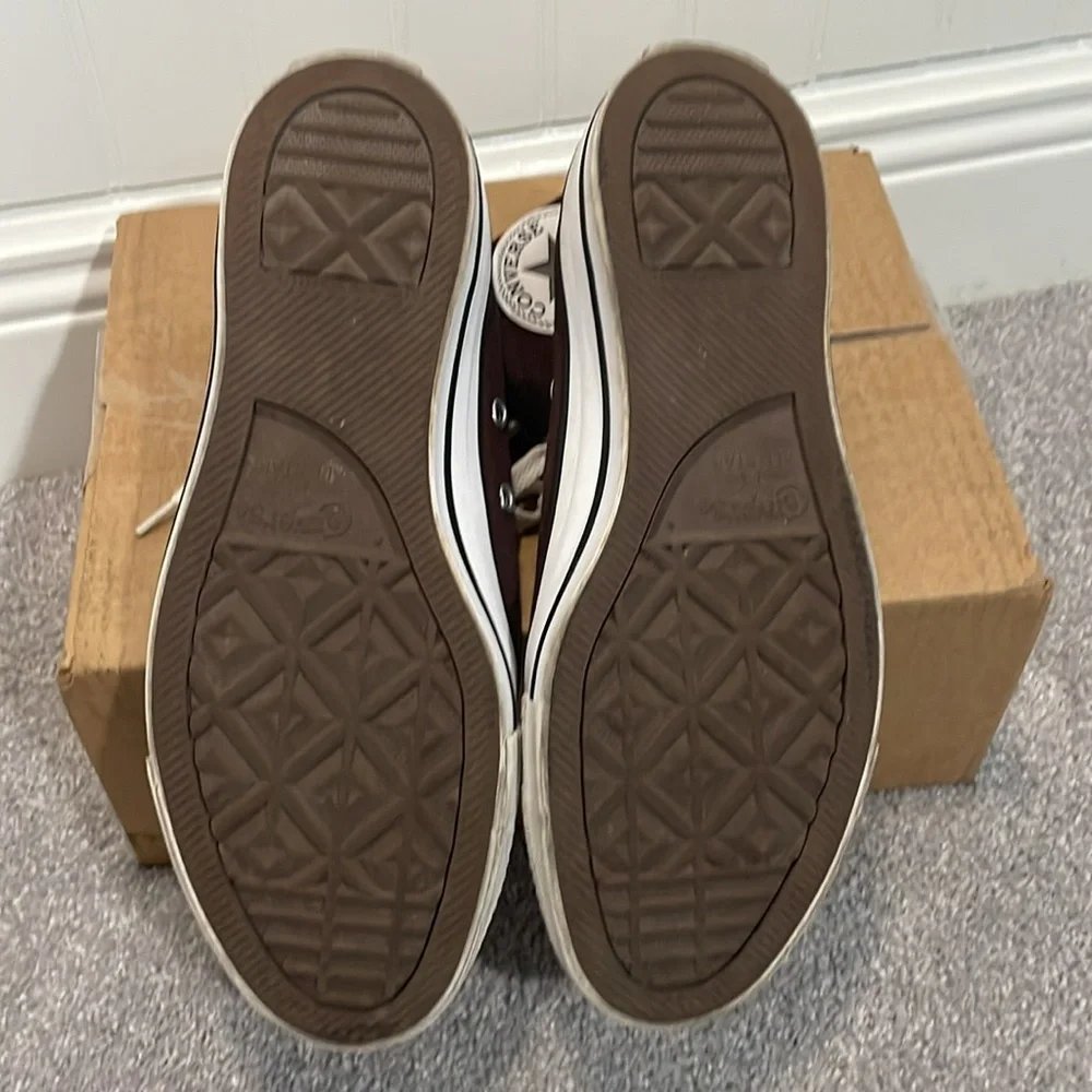 Converse Chuck Taylor All Star hightop dark brown shoes women’s sz 10 men’s sz 8 - Picture 5 of 8